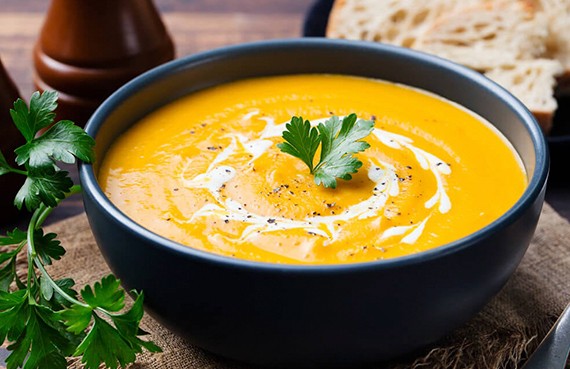 Crema de zapallo con jengibre